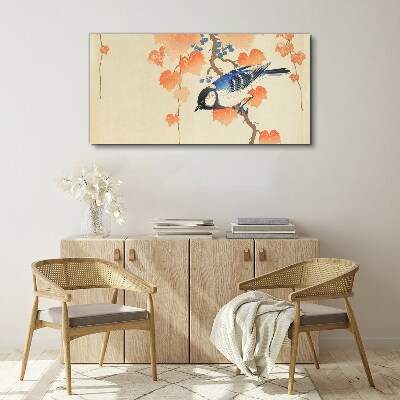 Bird on a vine background Print on canvas