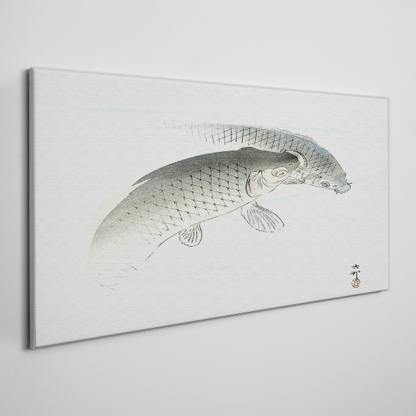 Fish dances in the calm water Print on canvas