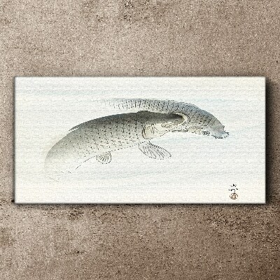 Fish dances in the calm water Print on canvas