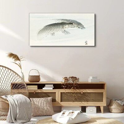 Fish dances in the calm water Print on canvas
