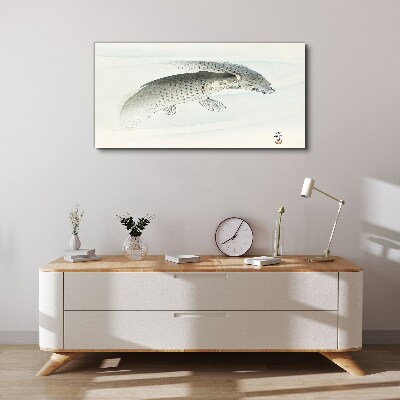 Fish dances in the calm water Print on canvas