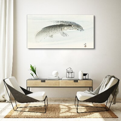 Fish dances in the calm water Print on canvas