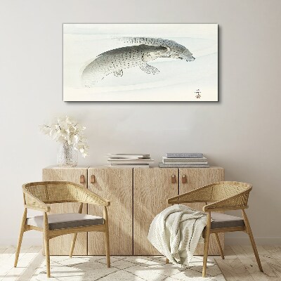 Fish dances in the calm water Print on canvas