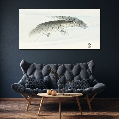 Fish dances in the calm water Print on canvas