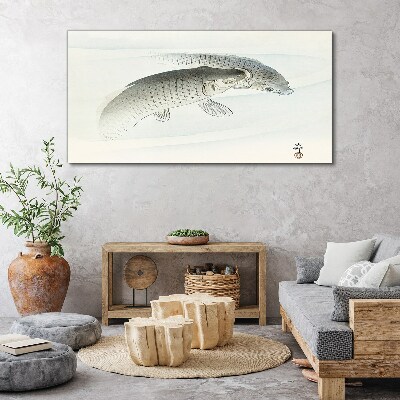 Fish dances in the calm water Print on canvas