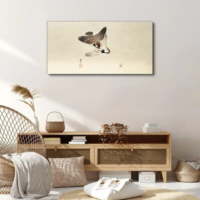 Winged meeting in silence Canvas wall art