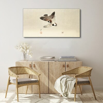Winged meeting in silence Canvas wall art