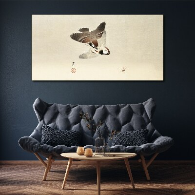Winged meeting in silence Canvas wall art