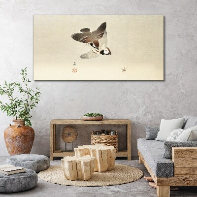 Winged meeting in silence Canvas wall art