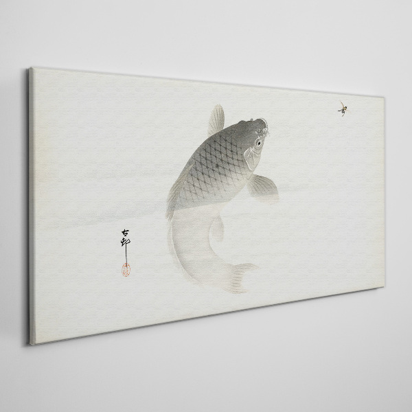 Koi in still water Print on canvas