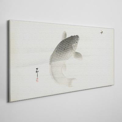 Koi in still water Print on canvas