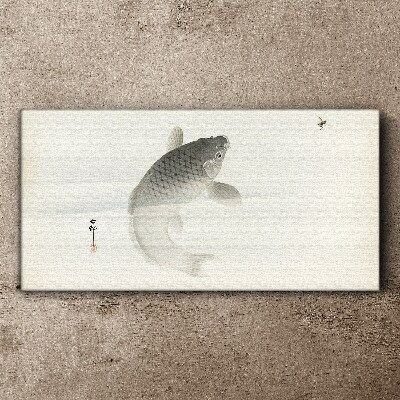 Koi in still water Print on canvas