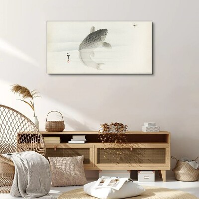 Koi in still water Print on canvas