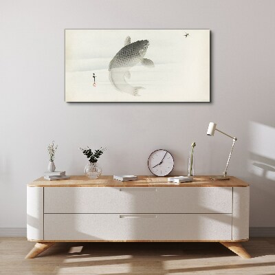 Koi in still water Print on canvas
