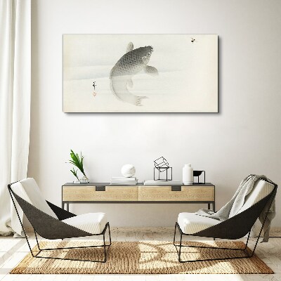 Koi in still water Print on canvas