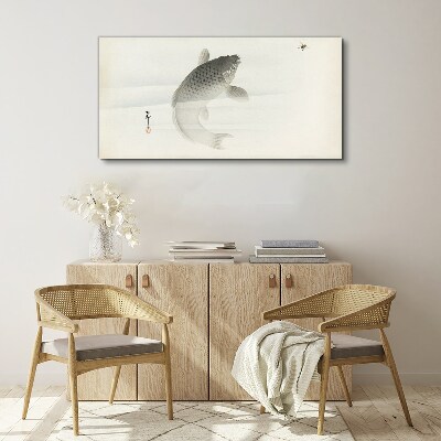 Koi in still water Print on canvas