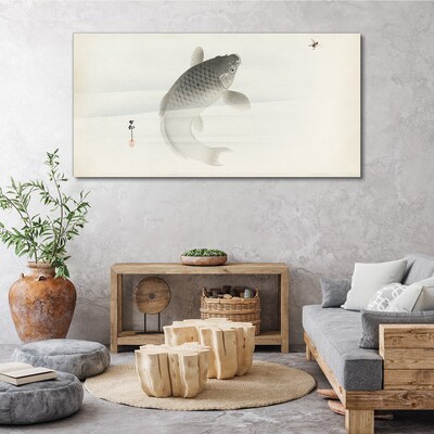 Koi in still water Print on canvas