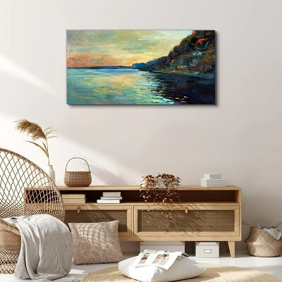 A peaceful seaside landscape Print on canvas