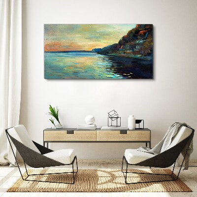 A peaceful seaside landscape Print on canvas