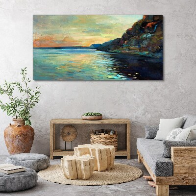 A peaceful seaside landscape Print on canvas