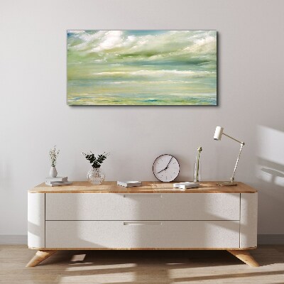 Peaceful sky over the sea Print on canvas