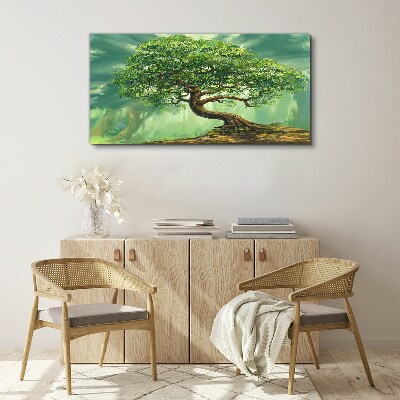 A green corner with a magic tree Canvas wall art