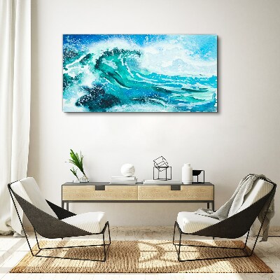 Sea waves nature Canvas Wall art