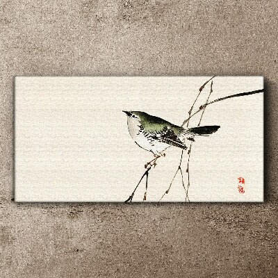 Bird on a branch Canvas wall art