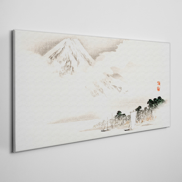 The peace of a mountain landscape Print on canvas