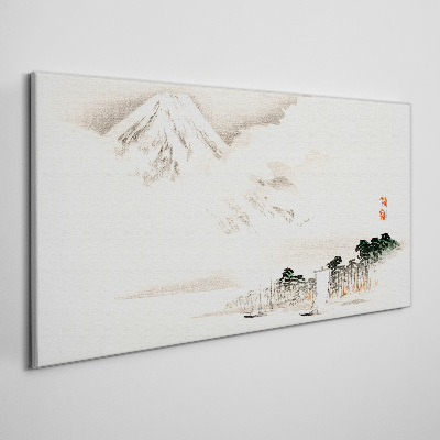The peace of a mountain landscape Print on canvas