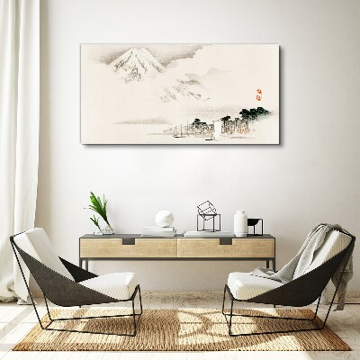 The peace of a mountain landscape Print on canvas