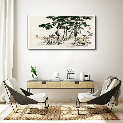 Trees leaves Canvas Wall art