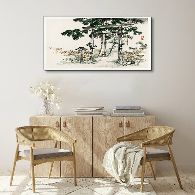 Trees leaves Canvas Wall art