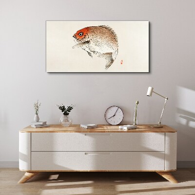 Modern animals fish Canvas Wall art