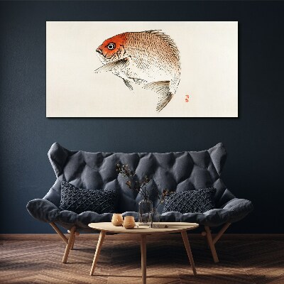 Modern animals fish Canvas Wall art