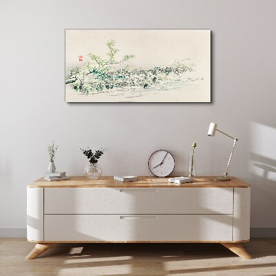 The peace of nature in delicate colors Print on canvas
