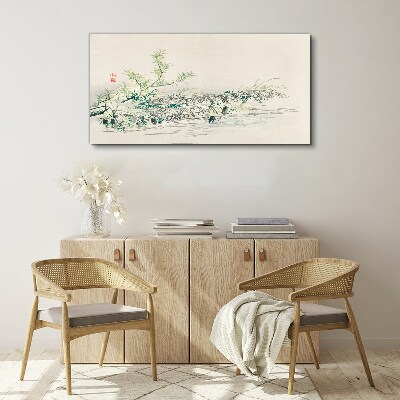 The peace of nature in delicate colors Print on canvas