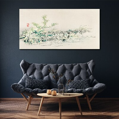 The peace of nature in delicate colors Print on canvas