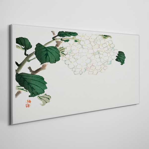Floral arrangement with leaves Canvas wall art