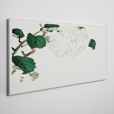 Floral arrangement with leaves Canvas wall art