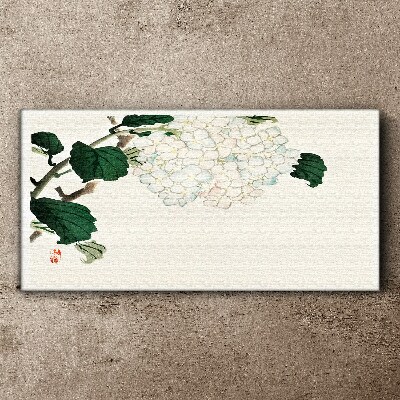 Floral arrangement with leaves Canvas wall art