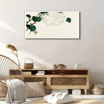 Floral arrangement with leaves Canvas wall art