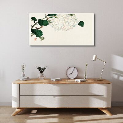 Floral arrangement with leaves Canvas wall art