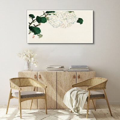 Floral arrangement with leaves Canvas wall art