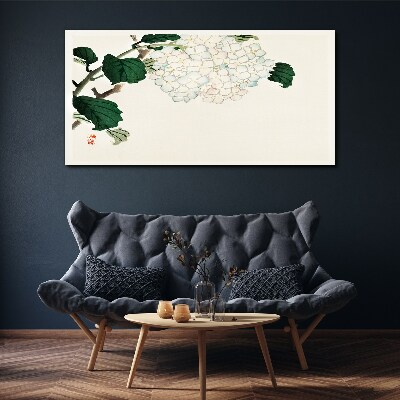 Floral arrangement with leaves Canvas wall art