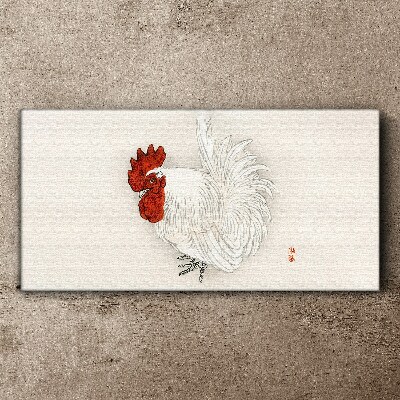 Rooster in delicate colors Print on canvas