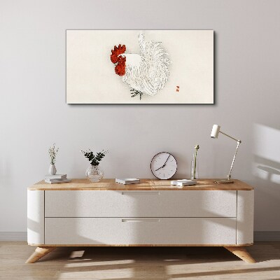 Rooster in delicate colors Print on canvas