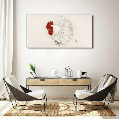 Rooster in delicate colors Print on canvas