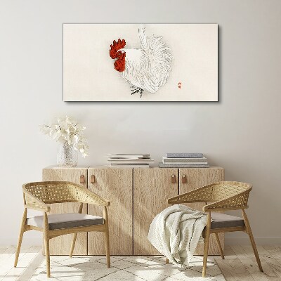 Rooster in delicate colors Print on canvas