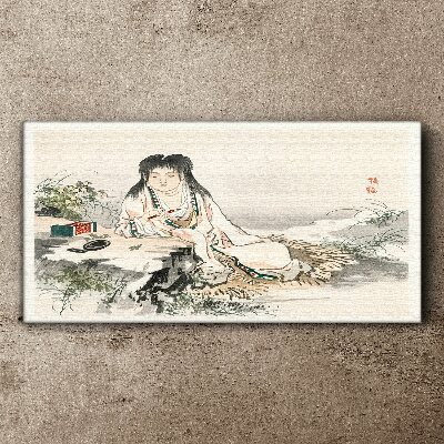 Peace by the river Print on canvas
